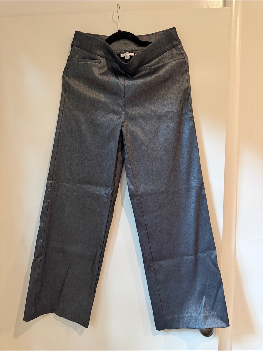 Chico's Brigitte Wide-Leg Jeans in Silver Charcoal